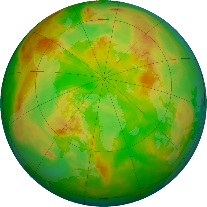 Arctic ozone map for 08 June 1984